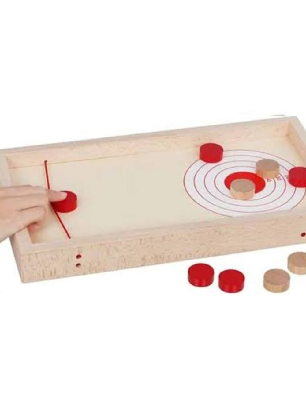 NWT Goki Wooden Toys 2 in 1 Super Puck Board Game - Picture 2 of 3
